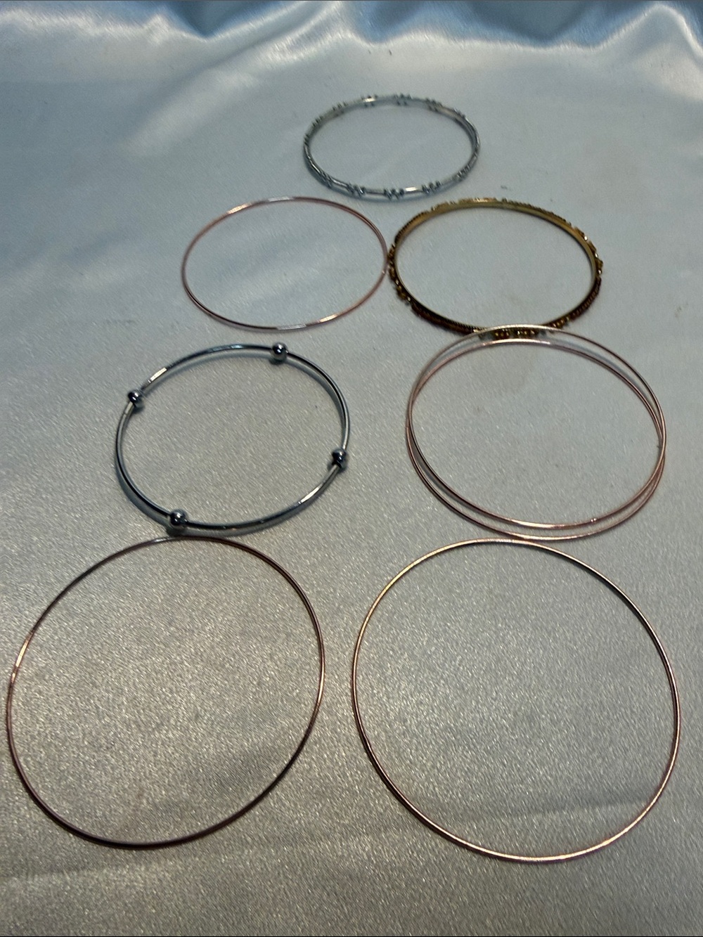 Source Unknown Rose Gold, Gold & Silver Stackable Bracelet Set - Picture 2 of 5